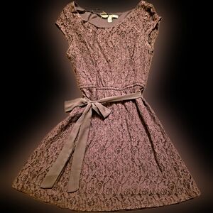 Gray lace dress